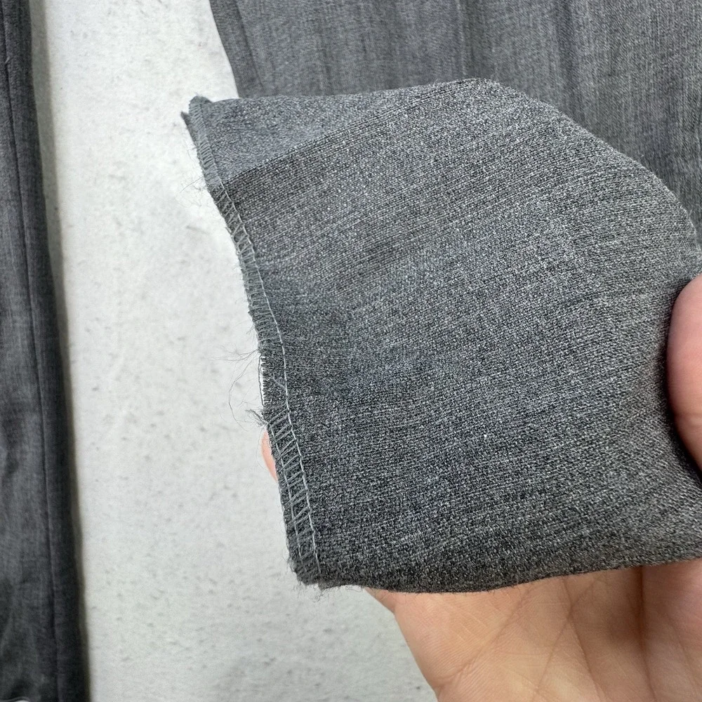 NWT Bachrach Super 120's Wool Pants 36 R X 36" Unhemmed Grey Pleated Lightweight - Picture 7 of 10